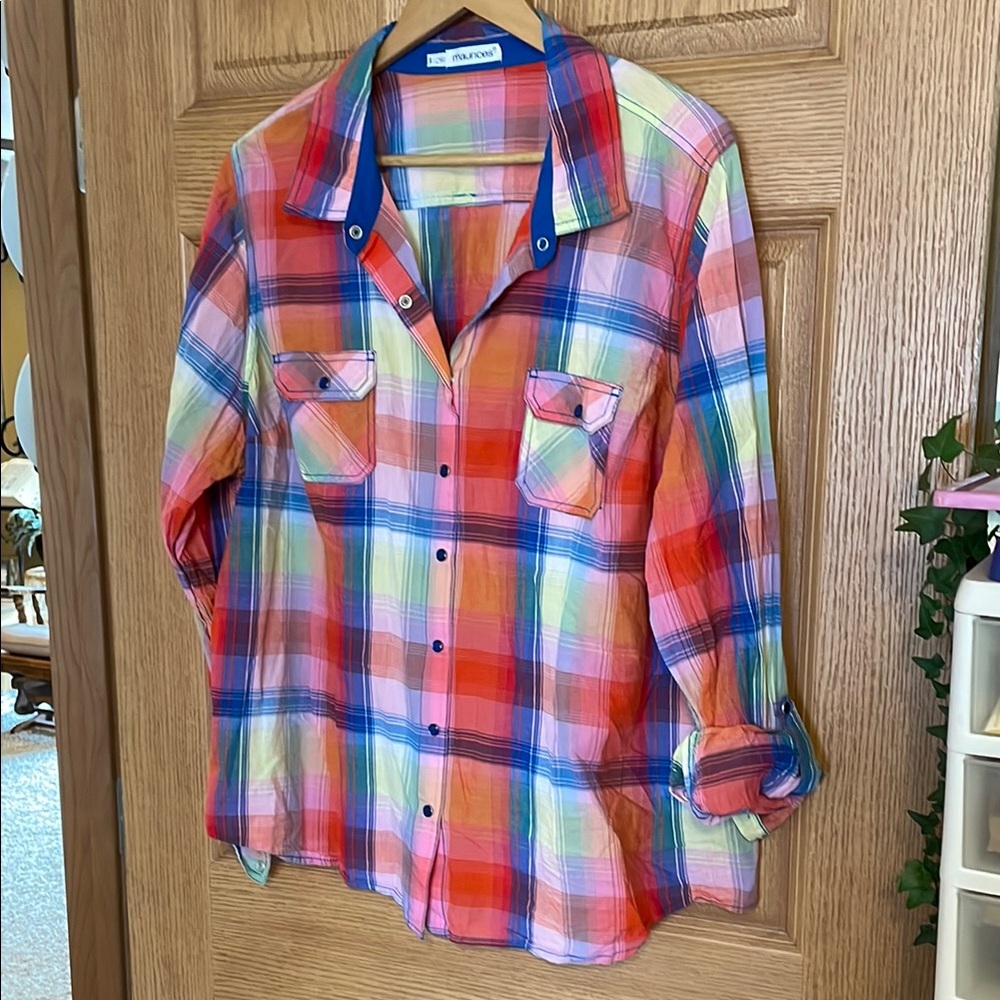 Maurices Multicolor Plaid Shirt